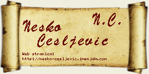 Neško Češljević vizit kartica